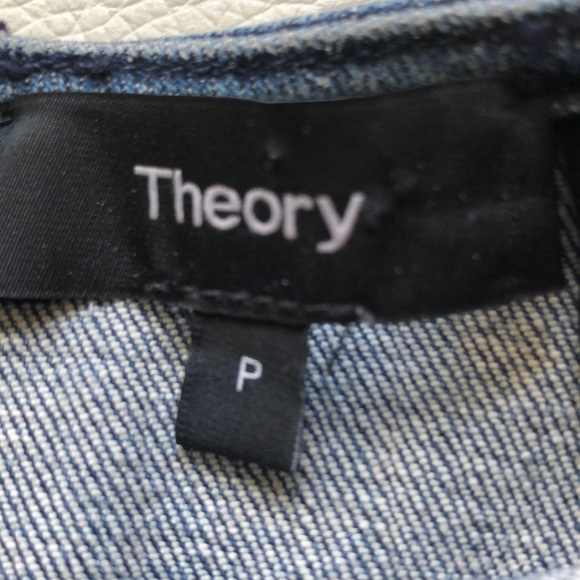 Theory denim top with back zipper size P -Host Pick🎈🎊🎉🎀 - Picture 3 of 7